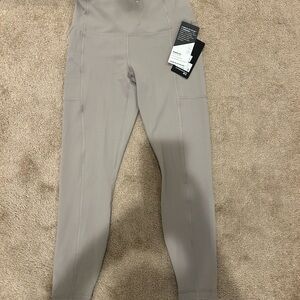 Gray High-Waisted Leggings